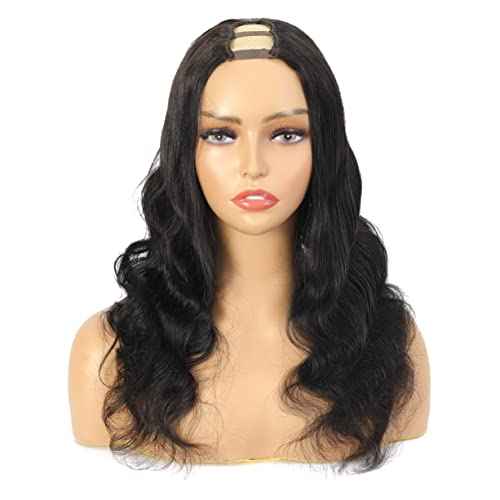 Amella U Part Body Wave Wig 18inch 150% Density Full Head U Shape Clip in Wigs Body Wave Half Wig Human Hair Extension For Black Women