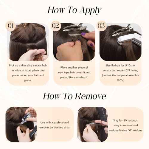 Tape in Hair Extensions Human Hair,20pcs 16 Inch Hair Extensions Real Human Hair Tape in Straight Invisible Tape in Hair Extensions for Women (4T27P4, 16 Inch)