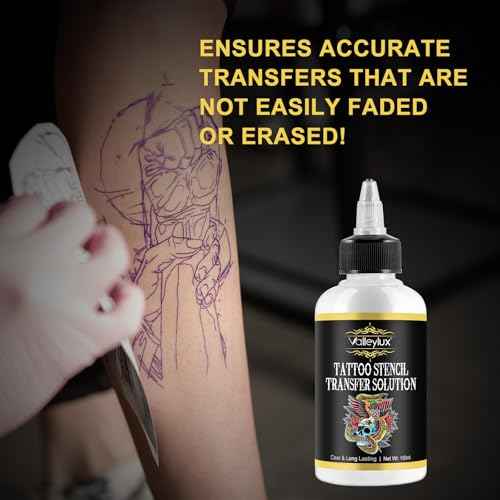 Tattoo Stencil Transfer Gel Solution, Professional Tattoo Stencil Stuff 150ml, Vegan-Friendly Stencil Gel, Fast-Drying and Long-Lasting, Clean and Easy Application, Temporary Supplies