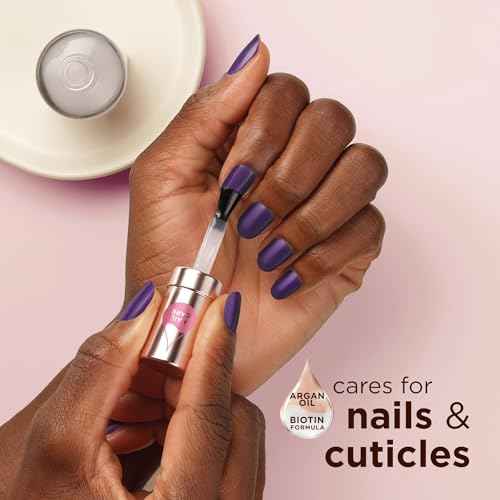 Sally Hansen Color Therapy Nail Polish | Biotin, Argan Oil, Long Lasting, Healthy Nails, Nail Strengthener, Opaque, Shimmery | 227 Epink Journey | Pink Nail Color