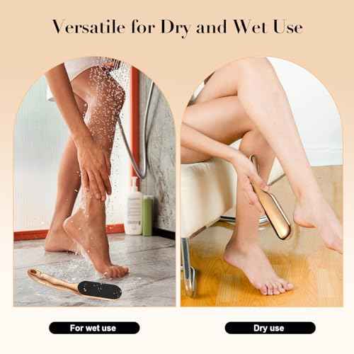 Nano Glass Foot File with Ergonomic Handle - Effective Callus and Dead Skin Remover, Foot Scrubber for Wet and Dry Use, Pedicure Tool for Smooth Feet Care