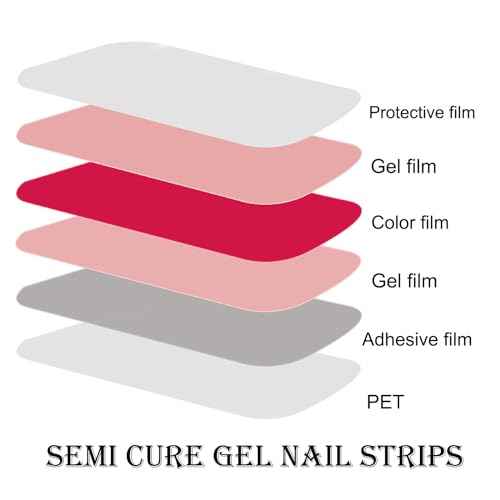Semi Cured Gel Nail Strips - White French Tip, Clear Base with Silver Glitter Line, 20 Pcs DIY Gel Nail Wraps, Beginner-Friendly, Salon-Quality, UV Light Required