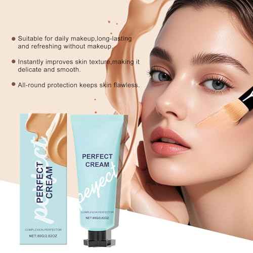 Supreme CC Waterproof Concealer Cream, Creme All-Over Complexion Perfector, Hydrating Full Coverage Concealer, Long-Lasting CC Cream Foundation, Transfer-Resistant Skin Tint