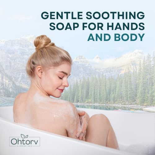 Eczema Soap Bar for Face and Body ? All Natural Dermatitis, Psoriasis Treatment for Dry Itchy Sensitive Skin Relief ? Gentle Detoxifying, Healing, Anti-Itch, Oatmeal Goat Milk Wash for Kids, & Adults