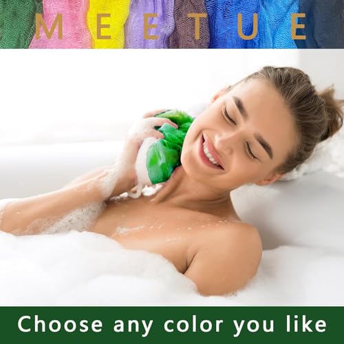 African Net Sponge Authentic with Knots - African Exfoliating Net Sponge with Handles for Body Scrubber Exfoliator - Real Africa Back Wash Bath Sponges for Shower Machine Washed & Bathing Accessories