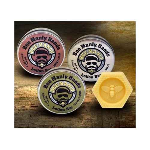 Honey House Naturals Bee Manly Hands Bee Bar ? Smoky Cedar - All Natural Ultra Moisturizing Lotion Bar Infused with Essential Oils in Masculine Scents ? Made in USA (Smoky Cedar)