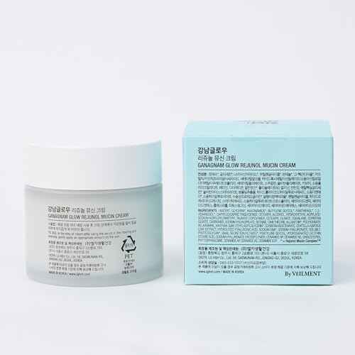 Rejunol Mucin PDRN Facial Cream 3.7 floz - 91.5% Snail Mucin Moisturizer with Hyaluronic Acid & Panthenol I Korean Skincare I Face Moisturizer for Women | Salmon DNA