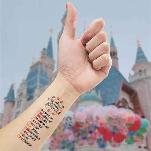 Epcot Drink Around World Tattoo - Match with Your Epcot Drink Around World Shirt