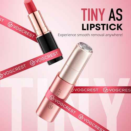 VG VOGCREST Nose Trimmer for Women: 2 in 1 Rechargeable Facial Hair Removal - Portable Mini Face Shaver for Chin Lip Peach Fuzz Ideal for Travel Use