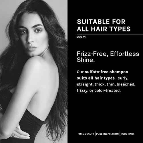 pH PURE HAIR Deep Moisture Shampoo - Sulfate-Free, Hydrating pH Balanced Shampoo for Dry, Damaged & Color-Treated Hair with Kokum Butter & Rose Extract - 8.45 oz