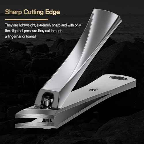 FERYES Ingrown Nail Clipper - Slant Curved Blade Nail Clipper for Thick Toenails and Ingrown Nails, Podiatrist Toenail Clippers for Seniors and Men