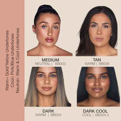 Bellapierre BB Cream SPF 20 ? Mineral Sunscreen & Liquid Foundation, Lightweight Face Moisturizer with Buildable Coverage, Matte Finish, Non-Toxic, Paraben-Free, Cruelty-Free ? 1.7 oz - Medium Cool