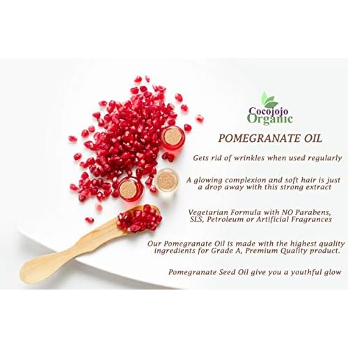 cocojojo Pomegranate Oil Pure Seed Oil Cold Pressed 32 oz Refined Skin Hair Nails Cuticles