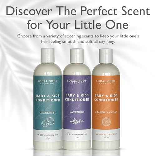 SoCal Suds & Company - Organic Baby & Kids Conditioner - Gentle Natural Ingredients, Vitamin Rich Organic Oils for Babies and Kids Sensitive Scalp - Orange Vanilla, 12oz - 2 Pack