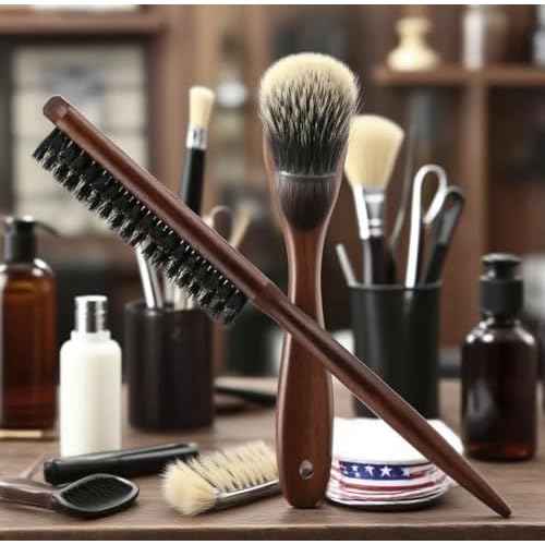 Men's Wood Hair and Beard Brush ? Soft Boar Bristles ? Massages and Exfoliates Skin and Scalp ? Ideal Men's Grooming Accessory