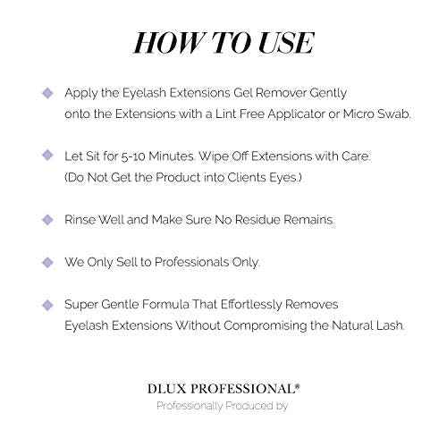 Eyelash Extensions Gel Glue Remover - 15ml, Clear Natural Pigment, Professional Korean Eyelashes Extensions Adhesive Remover Gel Type, Fast Dissolution, Eyelash Extension Supplies (GEL REMOVER)
