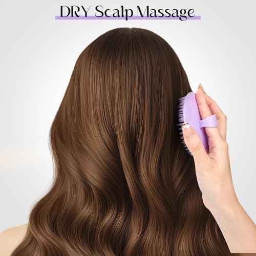 4Pack Hair Scalp Exfoliator Brush Dandruff Cleaning brush, Flexible Scalp Massager, Shower Shampoo Brush for Home, Office, Travel and Pets-BBTL