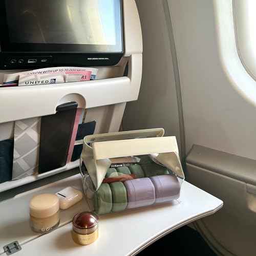 Cadence Parcel - Clear Kit with Magnetic Closure - Durable and Leak-Resistant Travel Toiletry Kit - TSA-Compliant & Modular Design - Hygiene Bag for Travel Essentials - 1 Qt - Pebble