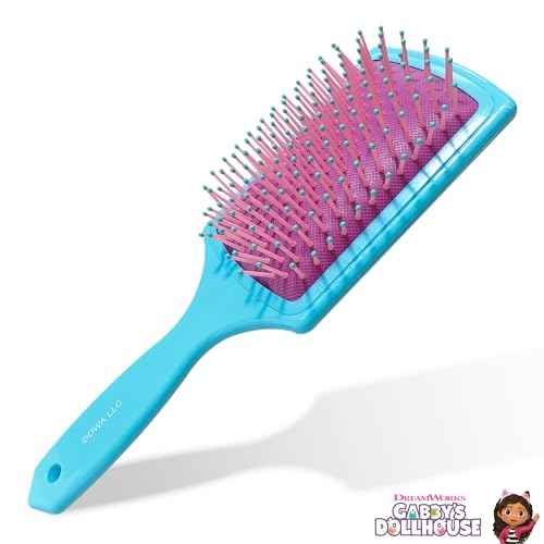 LUV HER Kids Hair Brush & Spa Headband Set for Girls - with Gabby's Dollhouse characther Cakey - Fun Grooming Kit for Detangling, Styling & Skincare - Soft & Stretchy One Size, Ages 3+