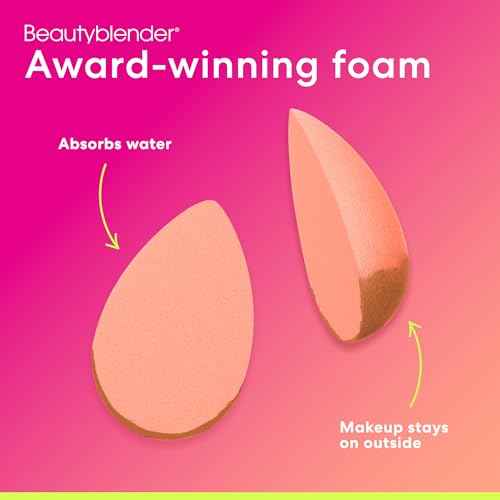 Beautyblender¢ç | Orange Beauty Blender Makeup Sponge, Super-Soft Foam Easily Blends Foundations, Powders & Creams, Made in USA, Reusable, Washable, Streak Free Application, Vegan, Cruelty Free
