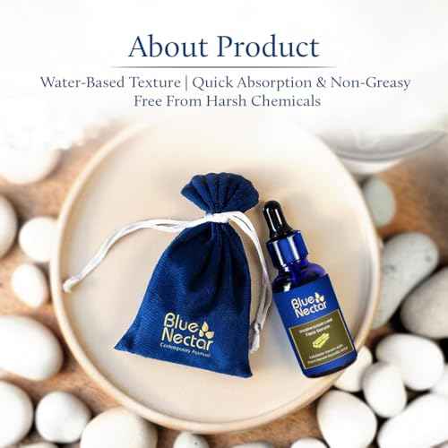 Blue Nectar AHA Exfoliating Face Serum with Plant Based Glycolic Acid from Sugarcane for Deep Exfoliation|AHA Peeling Solution for Blackheads & Tan Removal|10 Min Facial Exfoliation (14 Herbs,1Fl Oz)