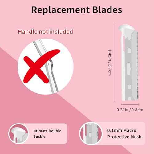 Replacement Blades Compatible with Tweezerman Facial Razor, 20 Count (Pack of 1)