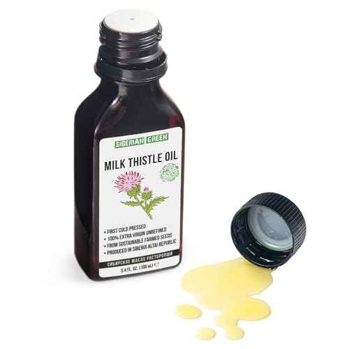 Siberian Milk Thistle Oil | 100% Natural Extra Virgin Cold Pressed 100 ml / 3.4 fl oz | Unrefined Raw