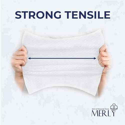 Merly¢â Disposable Face Towels, Facial Wipes Towelettes Disposable, Towels Cloth For Cleaning Face, 10"x12", 50 Counts, 1 pack, Ultra-Soft, Super Absorbent, Biodegradable