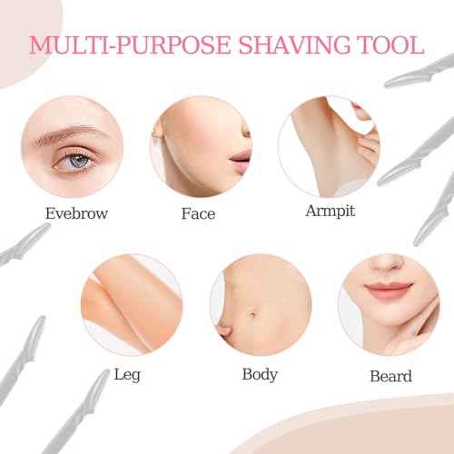 40pcs Eyebrow Razor for Women, Newbie Friendly Dermaplane Razor, Face Razors and Shaver Dermaplaning with Protective Covers (Black)