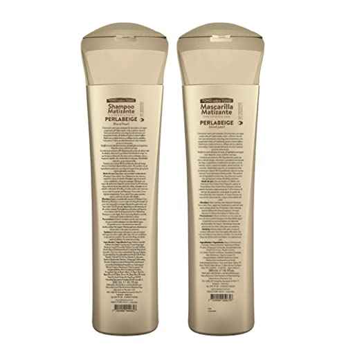 Naissant Set No Yellow Shampoo, Treatment Mask and Argan Oil. Color Care,Hair Intensifier and Damage Repair. Without Salt and Parabens for Blonde Hair (Perla Beige)