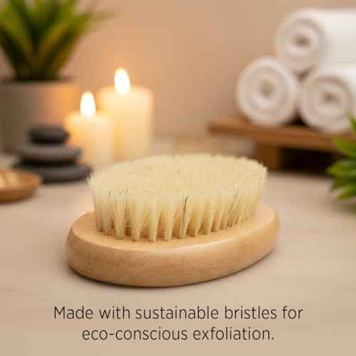 Tiger Tail Therapeutic Dry Brush for Body ? Includes Carry Bag - Exfoliating Brush for Lymphatic Massage, Cellulite Appearance, Skin Rejuvenation, Dead Skin Cell Removal/Detox, Fascia Massage