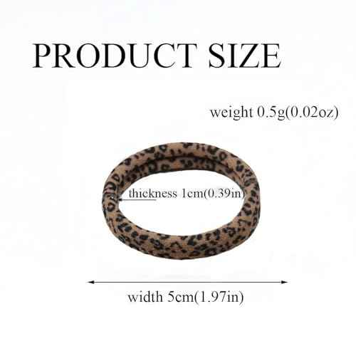 30 PCS Hair Ties for Women - Seamless Elastic Hair Bands, Gentle No Damage Ponytail Holders for Thin/Thick Hair, Durable Fashion Hair Accessories for Girl Mother(Leopard Print)