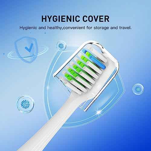Toothbrush Replacement Heads Compatible with WaterPik Complete Care 5.0 & 9.0(WP-861/CC-01), 6 Count (White)
