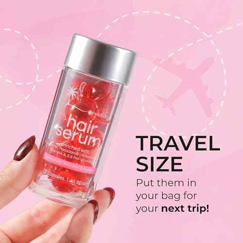 HUSSELL Hair Serum Bali Secret - no Rinse with Argan Macadamia & Avocado Oils - Vitamins A, E, Pro B5 - Conditioner for Women & Men - Travel-Size