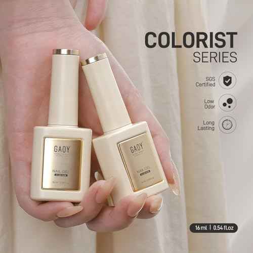 GAOY 16ml Builder Base Gel, Jelly Rubber Base Nail Gel Nude Sheer Pink, 3-in-1 Soak Off UV Light Cure Nail Strengthener, 01 Lush Nude