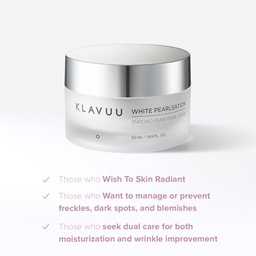 KLAVUU PEARLSATION Enriched Divine Pearl Cream (1.69oz/50ml) | Face Moisturizer, Niacinamide, Hydrating Anti-Aging Cream, Wrinkle Care, Whitening, Brightening, Radiant Glow, Korean Skin Care