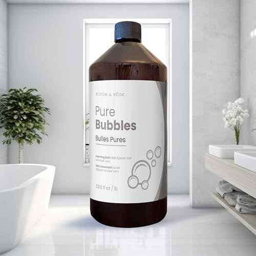 Luxury Unscented Foaming Bath - Natural Fragrance-Free Bubble Bath with Aloe Vera and Epsom Salt - Pure Bubbles Scent (Unscented), 33.8 fl oz / 1L