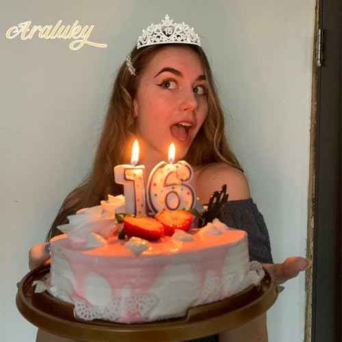 Sweet 16 Party Decorations: Purple Sweet 16 Crown & Sash for Girls' Teen, 16th Birthday, Teenage Girls, Females 16+