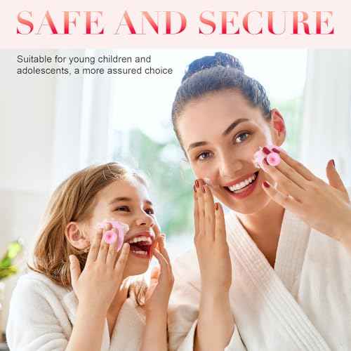 Ultra Soft Silicone Face Scrubber Set - 8 Piece Manual Gentle Facial Cleansing Brush & Pore Exfoliator, Deep Cleansing and Travel-Friendly