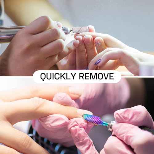 Carbide Nail Drill Bits Set: 7Pcs 3/32'' Tungsten Diamond Efile Bits with 75pcs Small Sanding Bands (#80#120#180) for Acrylic Nails Tech Gel Cuticle Remove Manicure Pedicure