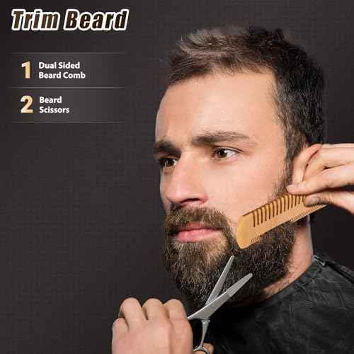 White Elephant Gifts Christmas Stocking Stuffers for Adults Men, Beard Brush Beard Comb for Men Husband Boyfriend Him Dad, Mens Self Care Birthday Valentine's Day Gifts, Grooming Travel kit