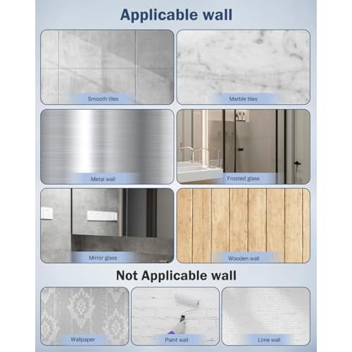 BEZOX Wall Mounted Razor Holder (2-Pack) ? Auto-Closing Dust Cover, No-Drill Adhesive Mount Razors Hanger for Shower & Bathroom ? Sleek Razor Stand for Men, Safety Razor Organizer with Secure Hooks