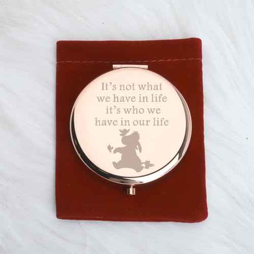 WUSUANED Donkey Makeup Mirror It¡¯s Not What We Have in Life It¡¯s Who We Have in Our Life Jewelry Donkey Lover Gift