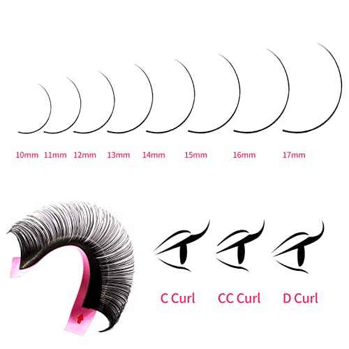VEYES INC Cashmere Volume Lash Extensions C CC D DD LD L B J M Curl 0.03-0.20 thickness 5-25mm, Super Matte Black Individual Eyelashes Tray, Professional Supplies for Lash Techs (0.03 CC 12mm)