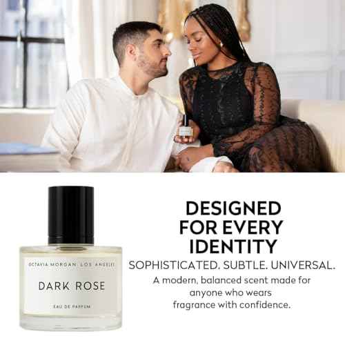 OCTAVIA MORGAN DARK ROSE Eau de Parfum ? Bold Floral Fruity Woody Fragrance for All | Long-Lasting Gender-Inclusive Scent with Pink Peppercorn, Black Rose & Plum | 50ML