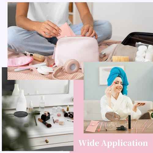 12 Sets Travel Makeup Brushes, Makeup Brush Bag with 8 Brushes, Bridesmaid Gift, Synthetic Fiber Makeup Brush, Foundation Blush Shadow Brush Set, Portable Makeup Brush Set for Weddings, Parties