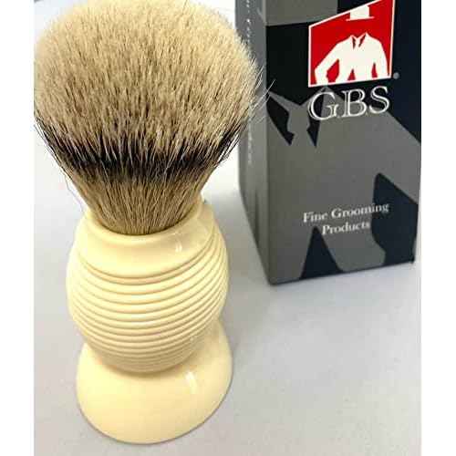 G.B.S Silvertip Badger Shaving Brush, Beehive Resin Handle Beard Hairs Extra Soft Bristles, 4.5 Inches Tall