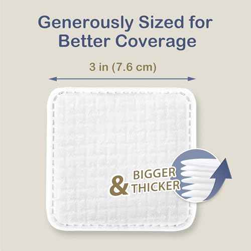 Ourmed Life Large Cotton Pads for Makeup Removal, Soft & Lint-Free Face Pads with Pressed Seam Design, Durable Makeup Remover Pads for Facial Cleansing on All Skin Types, 3x3 Inch, 120 Count