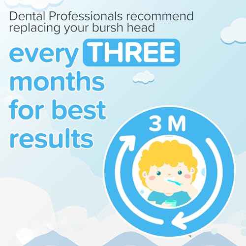 Replacement Toothbrush Heads Compatiable with Burst Kids Electric Toothbrush, Soft Charcoal Bristles for Gentle on Gum and Deep Cleaning, Blue, Pack of 5