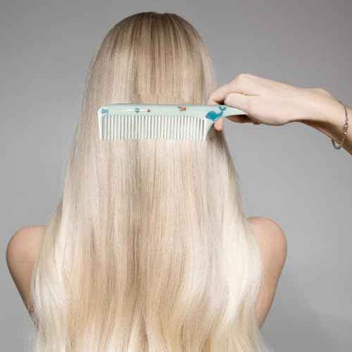 Small Cute Hair Comb,2 Piece Mini Hair Comb Set Toddler Combs Set for Girls Boys Kids Fine Tooth Rat Tail Comb Portable Plastic Hairdressing Combs Gift For Wet And Dry Hair (Blue Whale)